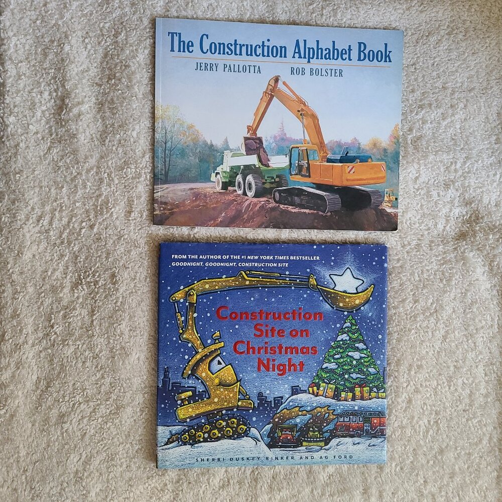 The Construction Alphabet Book and Construction Site on Christmas Night